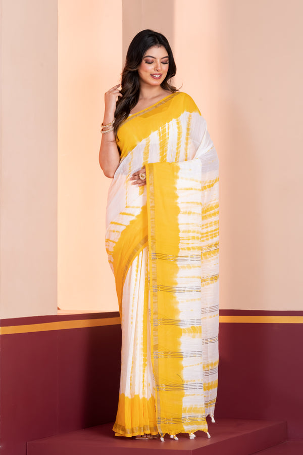 Women’s Soft Mul Cotton Saree |Tie-Dye Print | Lightweight Daily Wear