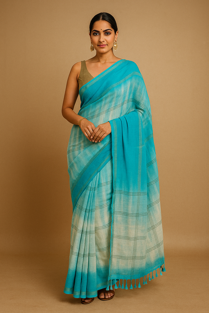 Women’s Soft Mul Cotton Saree |Tie-Dye Print | Lightweight Daily Wear