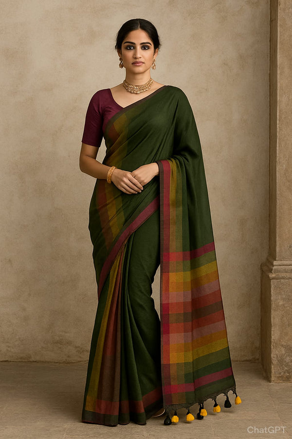 Pure cotton Varnika Handwoven Elegance Saree