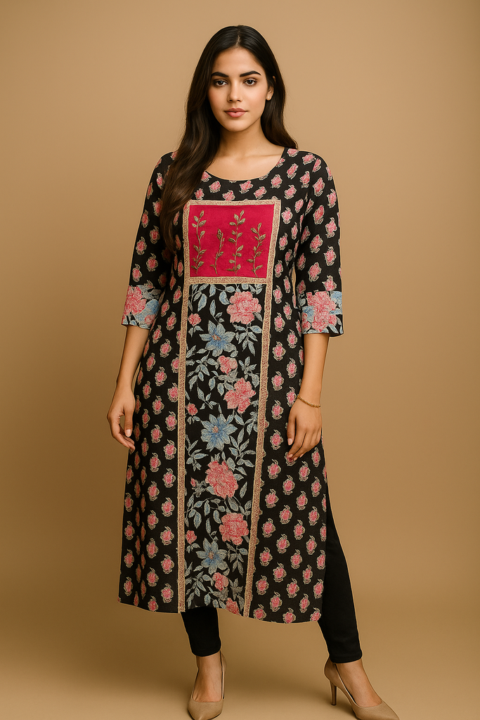 Pure Cotton Kurti with Stitch Work