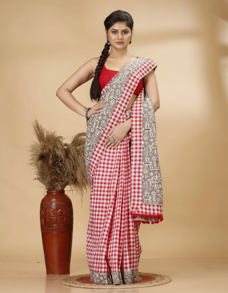 Cotton Saree with Blouse Piece (Copy)